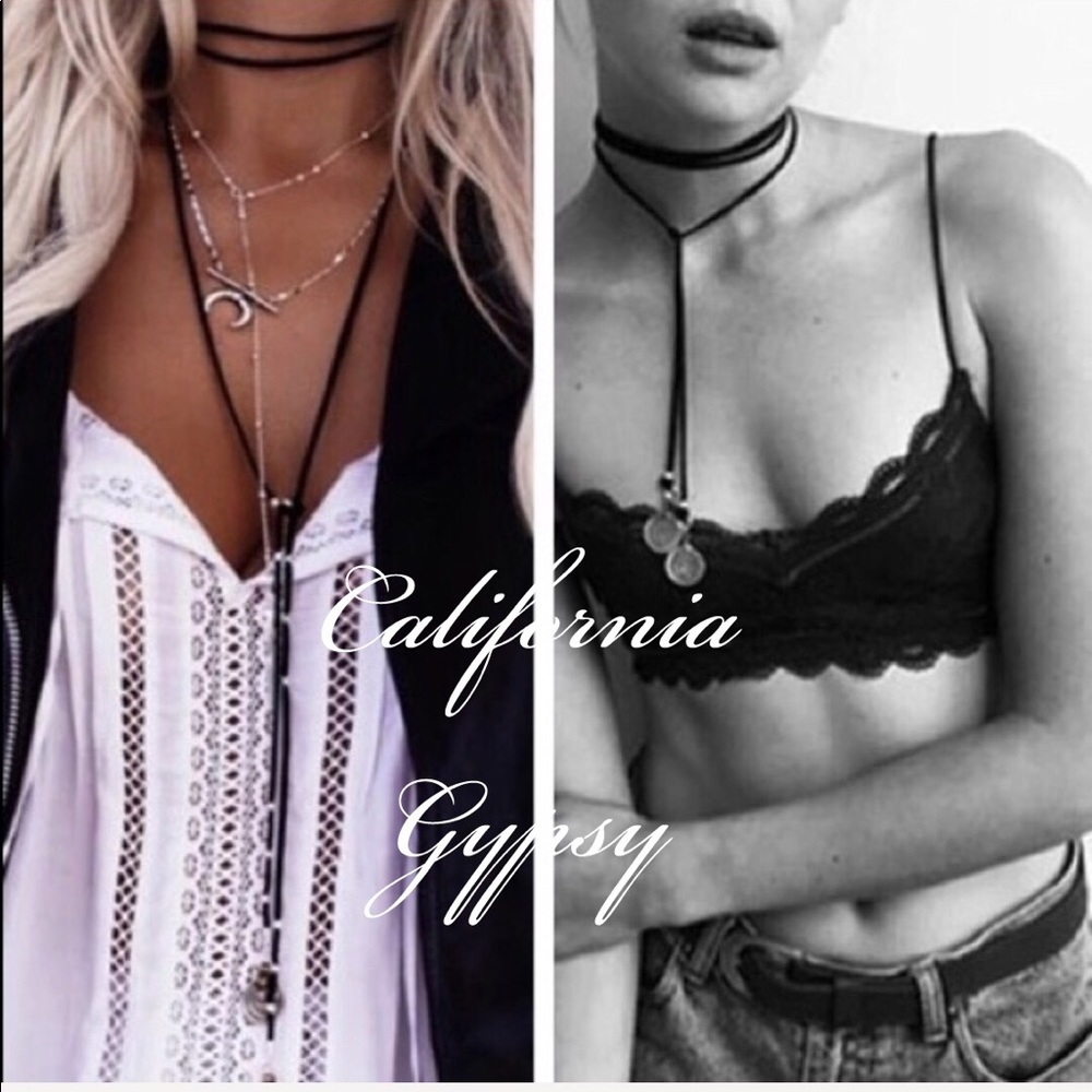 HPπSuede Tibetan Coin Choker Necklace - Picture 3 of 5
